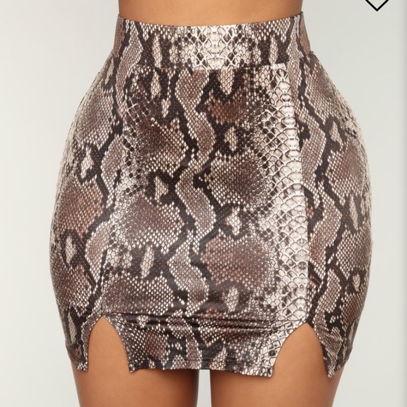 Fashion Nova Dresses & Skirts - Snake Skin Mini Skirt